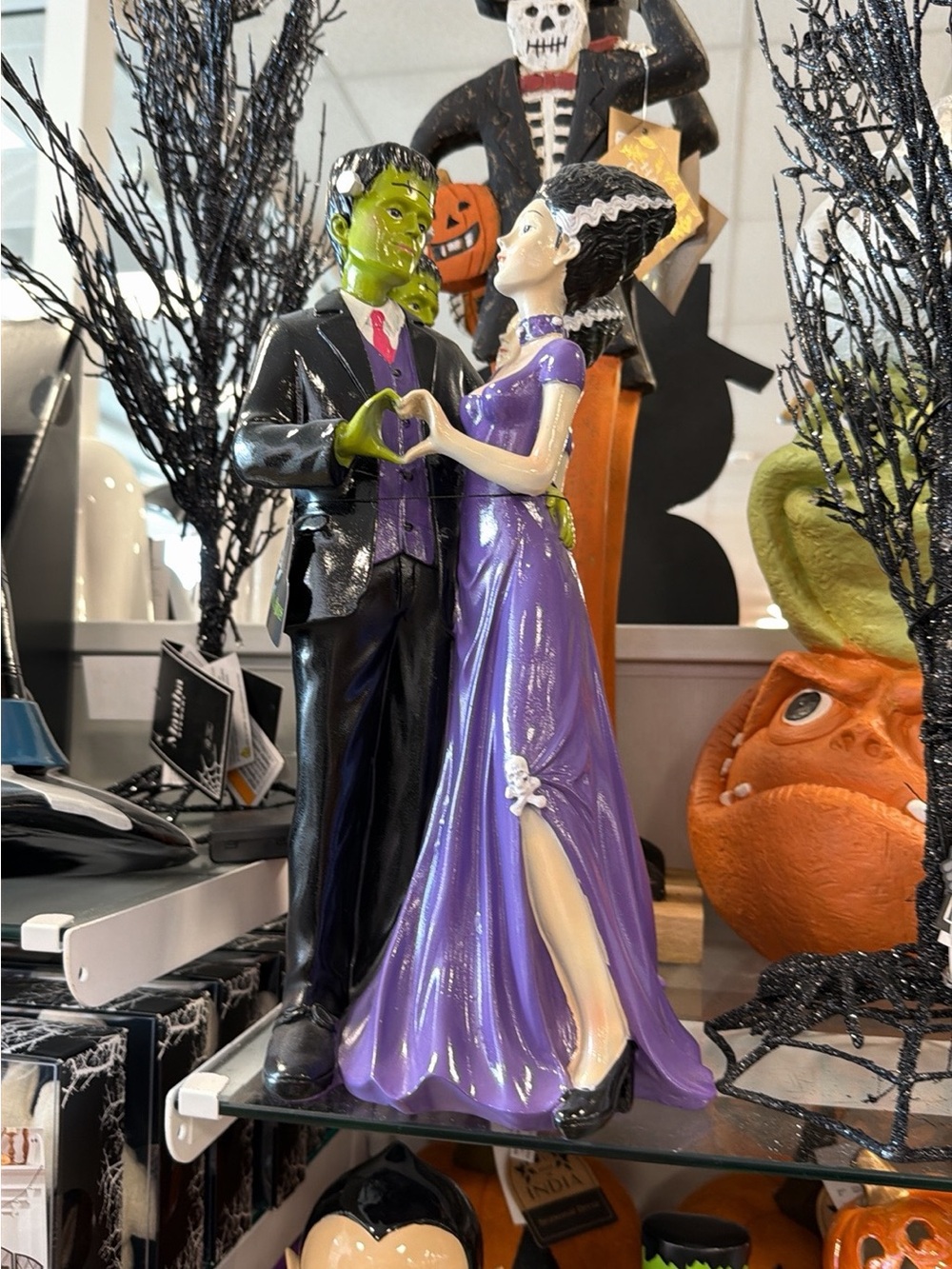 Frankenstein and Bride With Heart Hands